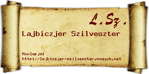 Lajbiczjer Szilveszter névjegykártya